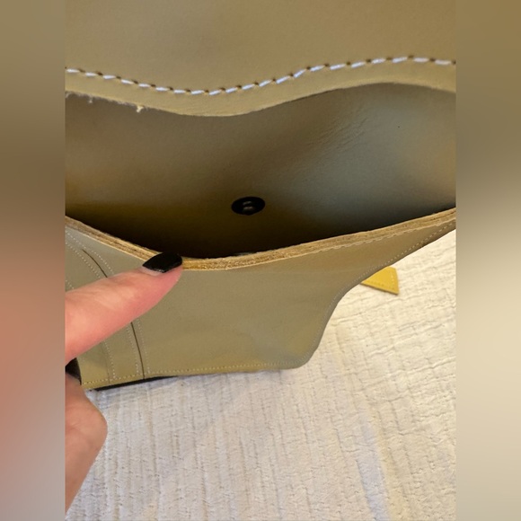 EUC! Yellow Leather Backpack - Picture 5 of 13